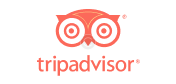 A red owl with the word tripadvisor underneath it.