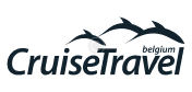 A cruise ship logo with the word cruisetrax underneath it.