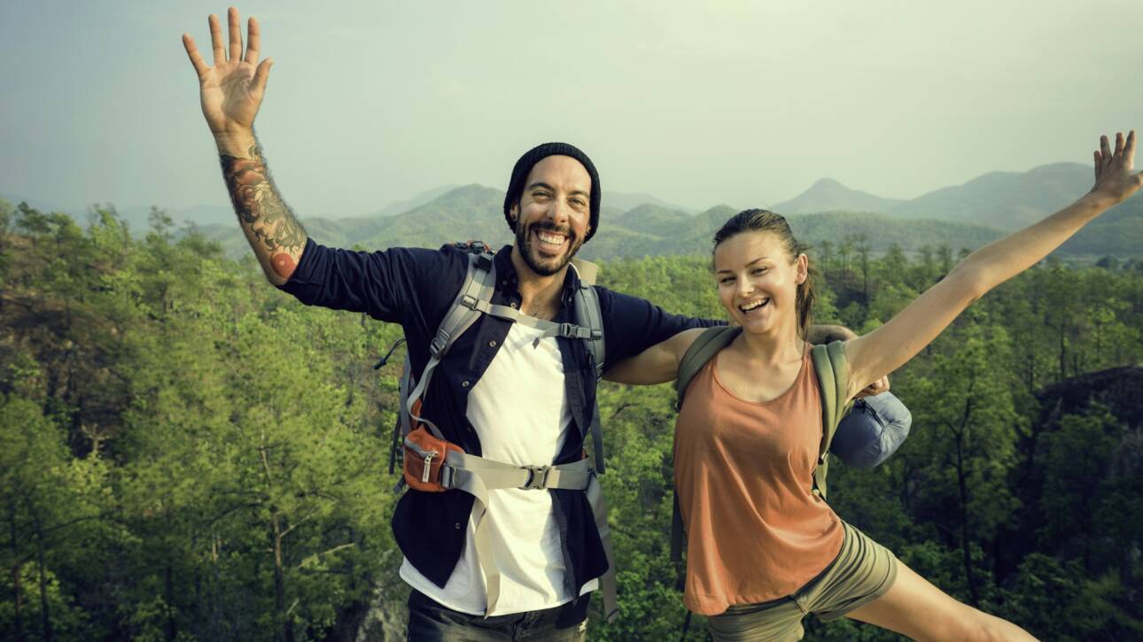 Couple Exploring Trip Holiday Concept